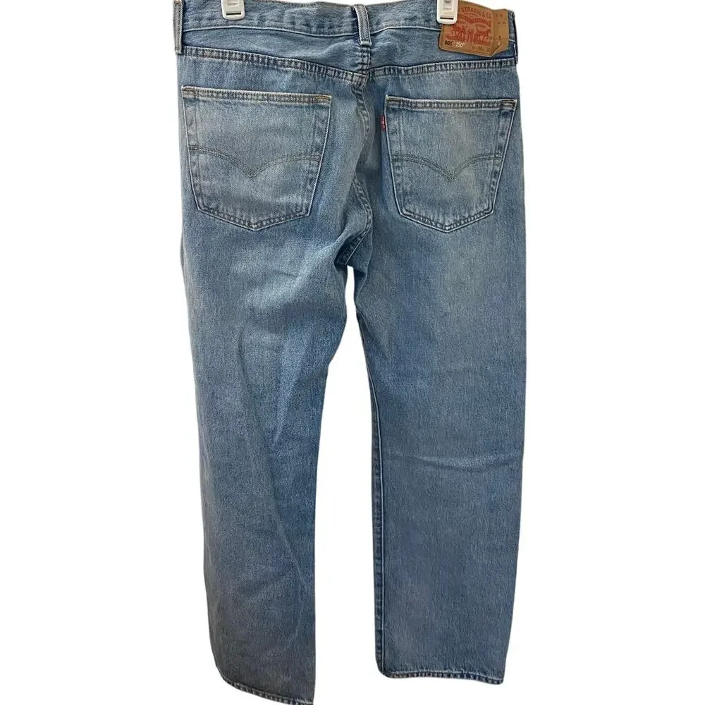 Levi’s Levi Strauss 501 150th Anniversary Light Blue Denim Jeans 36 x 32